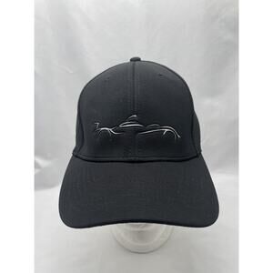ACURA MOTORSPORTS STRETCH FIT HAT BLACK‎ WITH WHITE F1 Car Silhouette